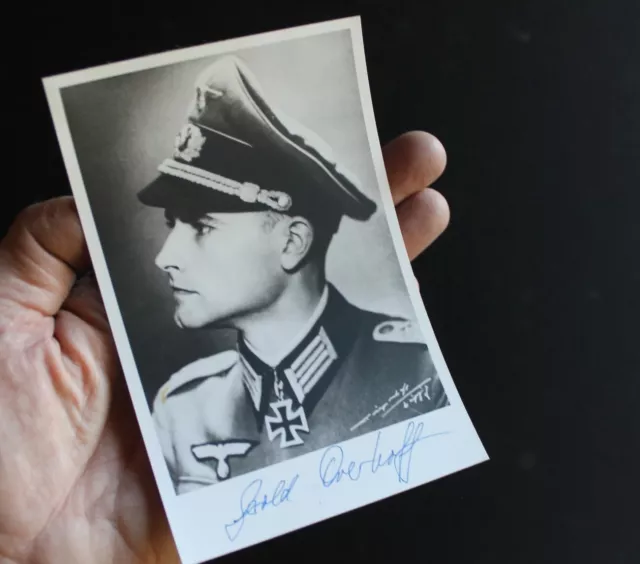 WW2 German Army Major Gerold Overhoff signed photo Knight's Cross