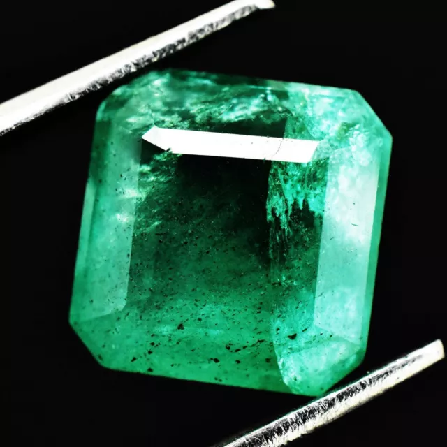 5 Ct Natural Emerald Green Octagon GTL Certified Zambian Untreated Gemstone