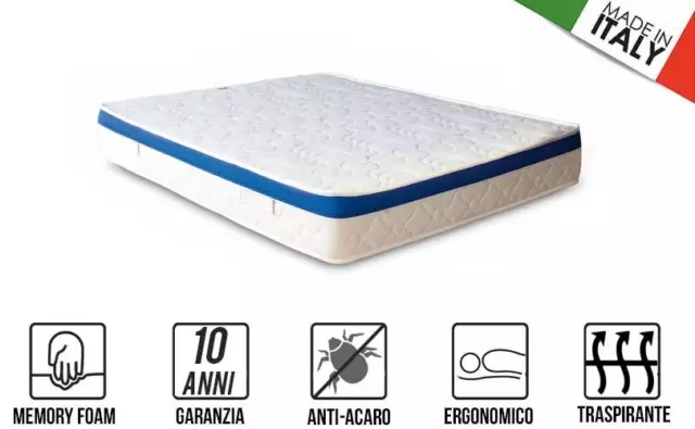 Matelas mémoire de forme h.25cm 80x190,90x190,140x190,140x200,160x190,160x200 cm