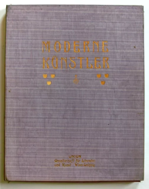 MODERNE KÜNSTLER 37 Radierungen Mappe Max Liebermann Arnold Böcklin Union 1890