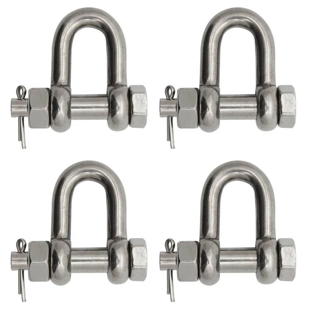 3006.8354.4 BoatTector Stainless Steel Bolt-Type Chain Shackle - 5/8", 4-Pack