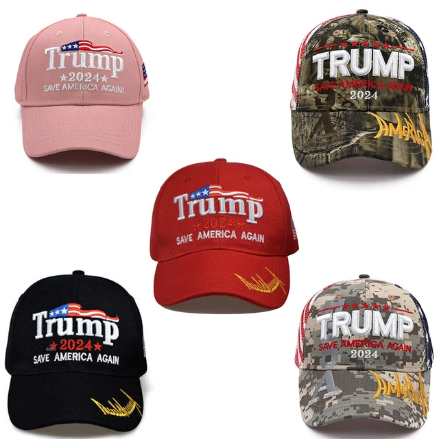 Trump 2024 Hat USA Embroidered Logo Baseball Hats Ball Caps SAVE AMERICA AGAIN