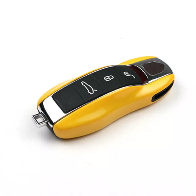 Gelb Auto Schlüssel Hülle Key Cover für Porsche Cayenne Panamera Boxster 911 718