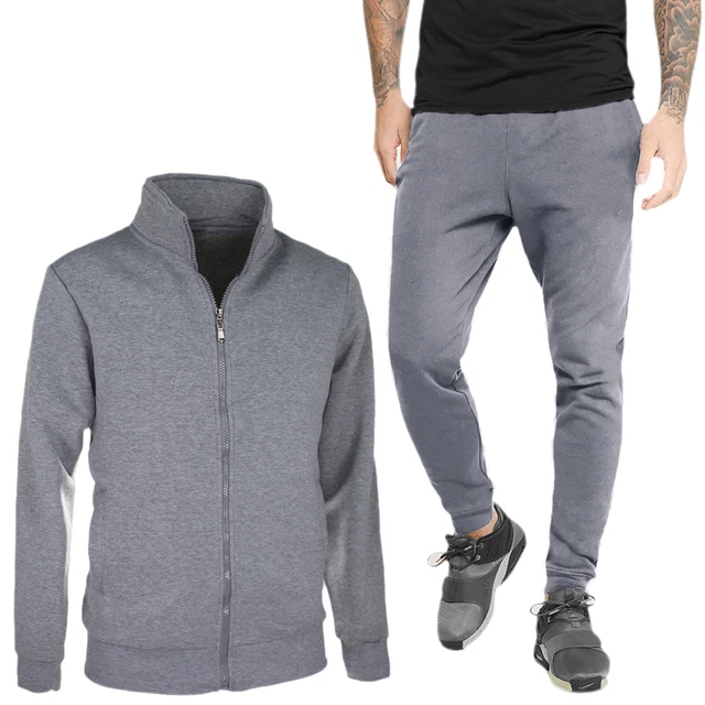 Tuta Uomo Invernale Completo Caldo Cotone Sport Maglia Felpa + Pantalone VEQUE 5