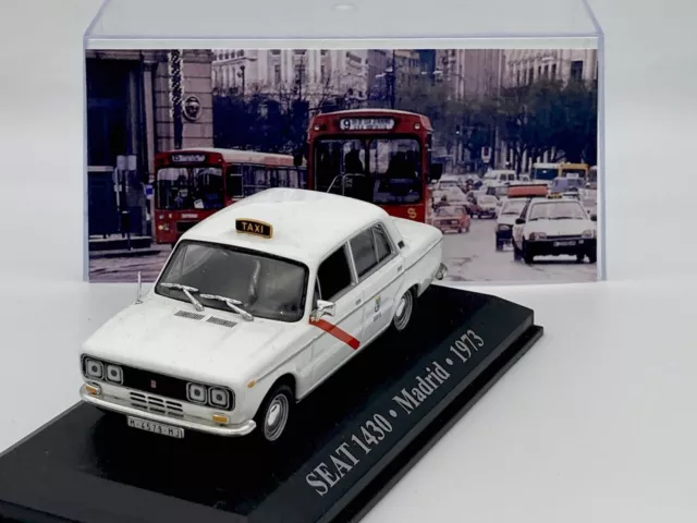 Taxi Seat 1430 Madrid 1973 1/43 avec boite vitrine.