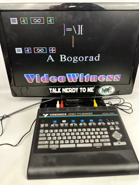 Videonics TM-1 Video Title Maker Digital Video w/ RCA & Power Cable TEST & WORKS