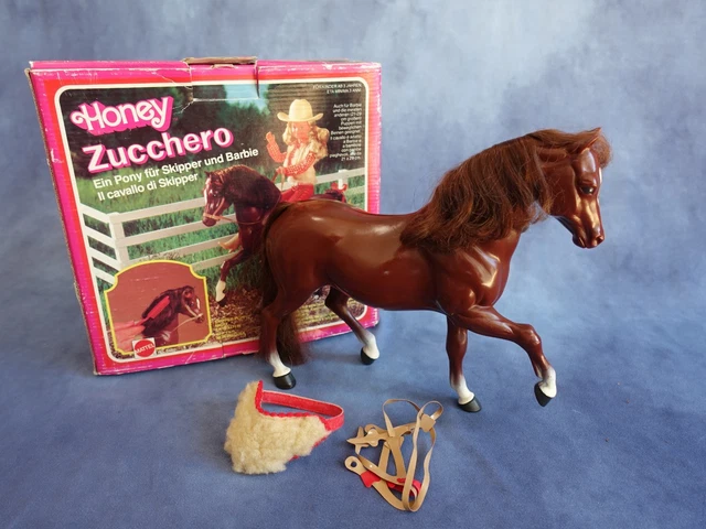 Cheval Barbie Dallas Palomino Doré 1980 - Vintage Avec Selle Et Rênes