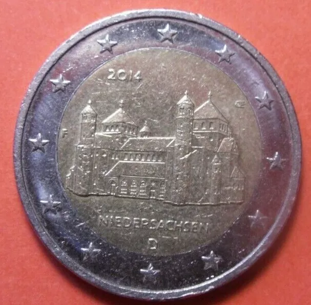 Münze 2 Euro € Deutschland 2014 F Niedersachsen Sondermünze Gedenkmünze Umlauf