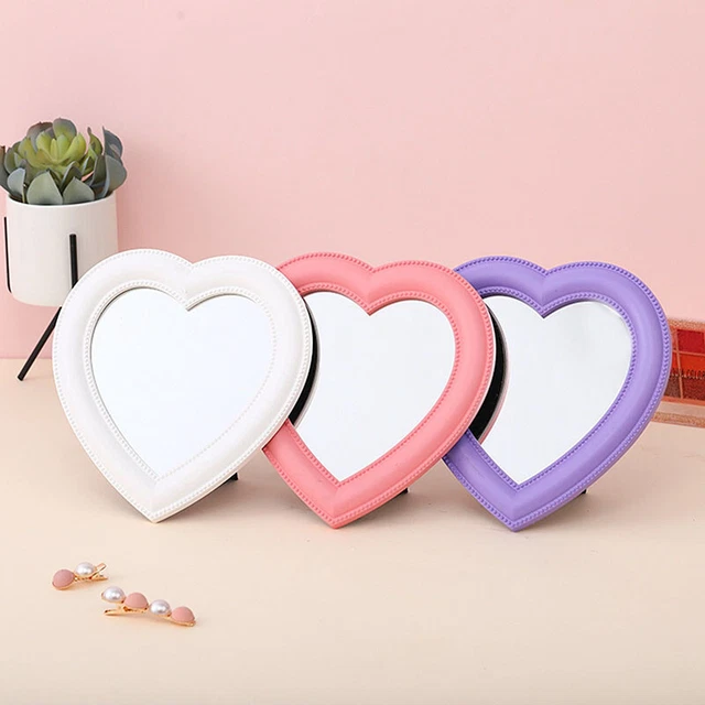 Specchio Cosmetico Web Celebrity Mini Cuore Studentessa Dormitorio Ragazza Specchio Portatile