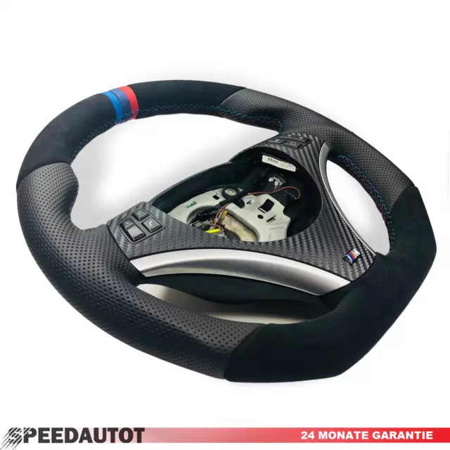 Tausch ABGEFLACHT LEDERLENKRAD BMW M-POWER E81 E82 E84 E87 E88 E90 E91 E92