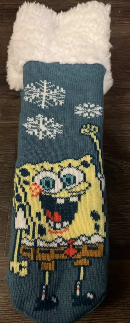 Spongebob Squarepants Sherpa Slipper Socks Gripper Bottom Womens 4-10 Shoe Size Spongebob Squarepants Sherpa Slipper Socks Gripper Bottom Womens 4-10 Shoe Size