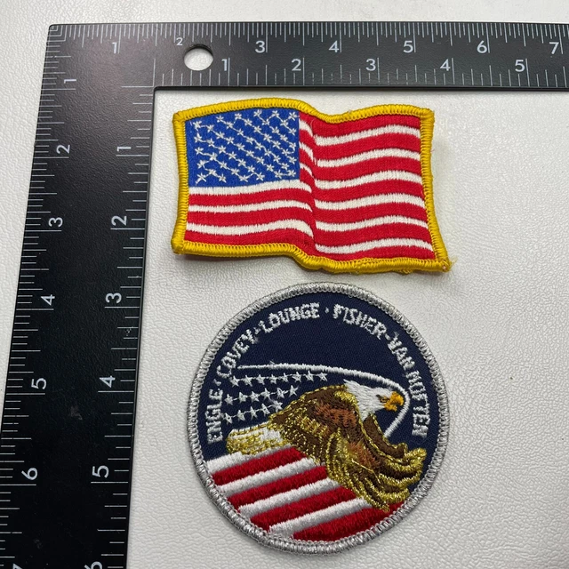 1 USA Flag Patch + 1 NASA Space Shuttle Mission STS-51-I Astronaut Patch 261D
