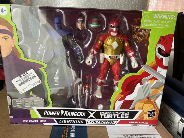 Power Rangers X TMNT Foot Soldier Tommy and Raph Red Ranger - Lightning Coll...