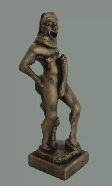 Satyr statue ancient Greek mythic creature Bronze effect quality artifact 2