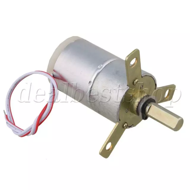 12V DC 25RPM High Torque Electric Gear Box Motor Shaft Diameter 8mm Replacement 2