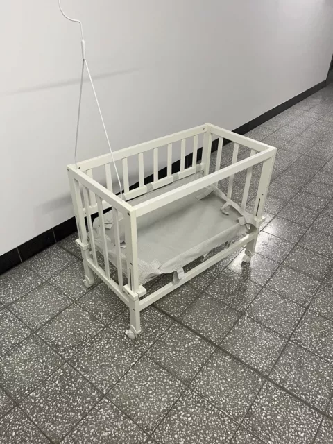 roba Stubenbett  Stubenwagen Beistellbett Holz Weiß Gebraucht