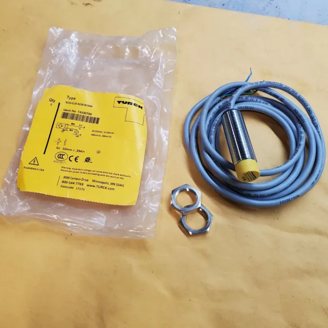 NEW TURCK NI10-G18-RZ3X INDUCTIVE PROXIMITY SENSOR 20/250 VAC RANGE 10mm