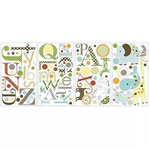 RoomMates RMK1440SCS Animal Alphabet Peel and Stick Wall Decals 3