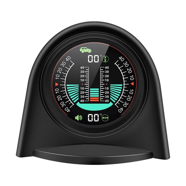 GPS Pente Mètre Niveau Jauge Bâche Clignotant Inclinaison Accessoires Noirs