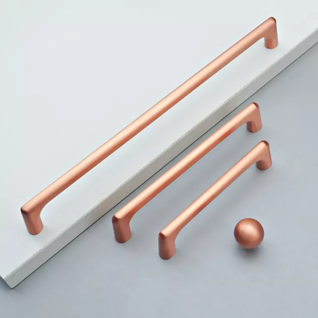 Modern Brushed Copper Cabinet Pulls Knobs Drawer Pulls Knobs Dresser Pull Knobs