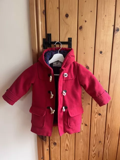 Jojo Maman Bebe Duffle Coat Paddington 12-18 Months Red