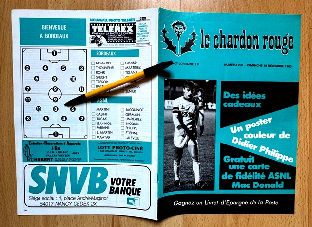 Programme ASSE - ASNL Nancy 08/08/1978 - Platini Roussey - Édition Originale
