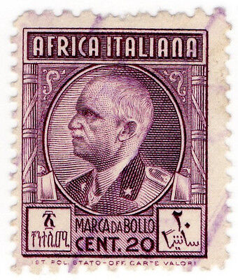 (I.B) Italy (Africa Colonies) Revenue : Marca da Bollo 20c (perf 11 x 13.5)