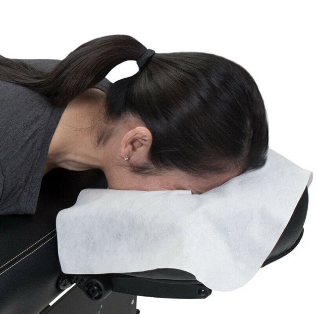 100 piezas Cubierta circular de cojín desechable Mesa de masaje Cabeza Descanso facial