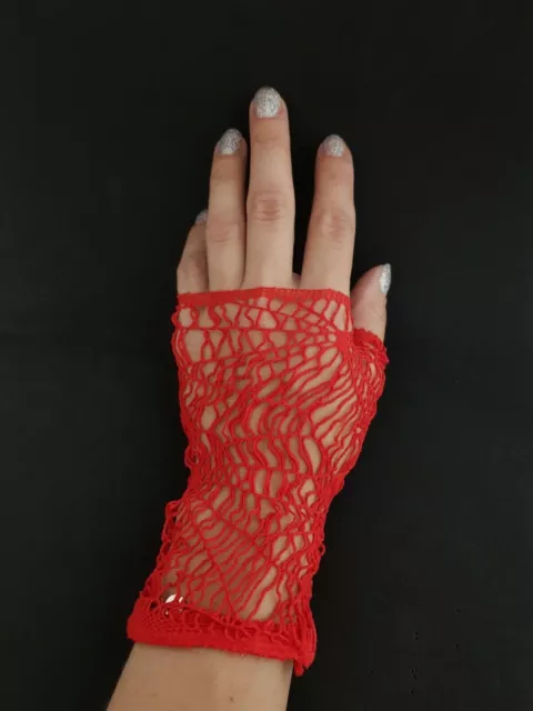 Nuevos guantes calentadores de brazo de red elásticos sin dedos para mujer...