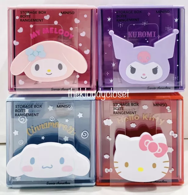 Sanrio Hello Kitty, Kuromi & My Melody Storage Box-Set of 3 Red, Purple &  Pink