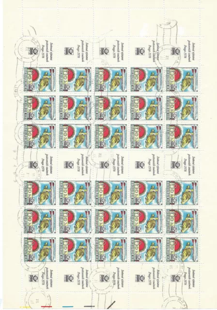 Briefmarken Tschechoslowakei Restsammlung 15 Bögen gestempelt Top. 2