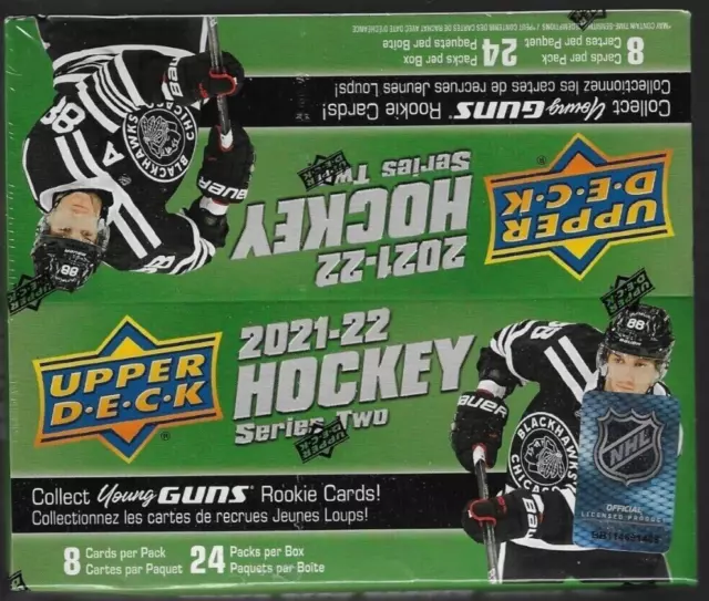 2021-22 Upper Deck Series 2 Hockey Retail Box New Factory Sealed / 6 Young Guns