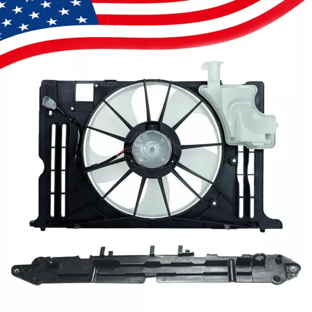 Radiator Condenser Cooling Fan Assembly Fit 2014-2019 Toyota Corolla SE LE XSE