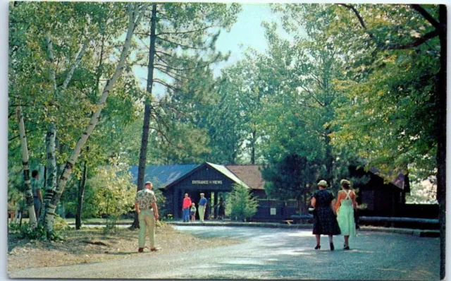 Postcard - "Entrance to Views" at Leonard Harrison State Park - Wellsboro, PA