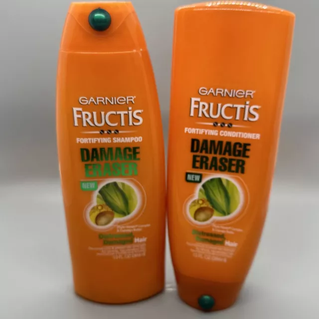 Garnier Fructis DAMAGE ERASER 13oz Shampoo+Conditioner Pomegranate DAMAGED HAIR