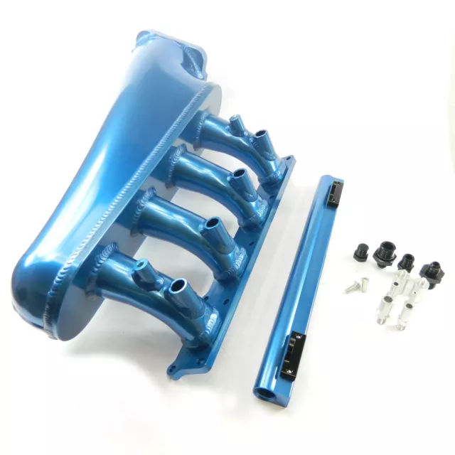 Upgrade Tuning Ansaugbrücke Saugbrücke 1,8 T Motoren + Einspritzleiste Blau