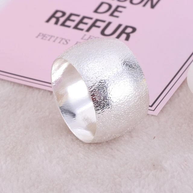 6 piezas anillo de servilleta decoración de boda gracia banquete de metal