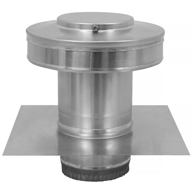 4 in. Diameter Aluminum Round Back Roof Jack Vent Cap for Existing Duct Work