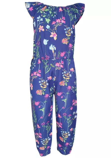 Girls Summer Floral Playsuit Girls Floral Jumpsuit Age 3-11 Yrs