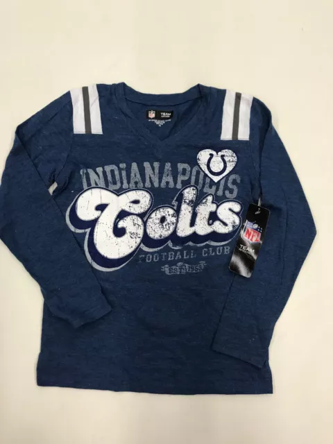 NFL Team Apparel Indianapolis Colts Navy Heart Shoe Size 7/8 Girls Nice New Rare