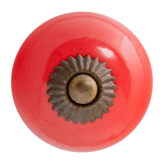Lot De 6 Poignées De Tiroir En Céramique Blanche Ronde - 4.5 Cm - Nicola Spring - Neuf Sous Emballage