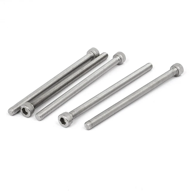 5 pz M6x100 mm vite filettata con esagono interno e vite testa DIN912