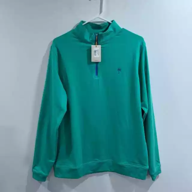 NWT Peter Millar Perth Melange Performance Quarter Zip Size Medium