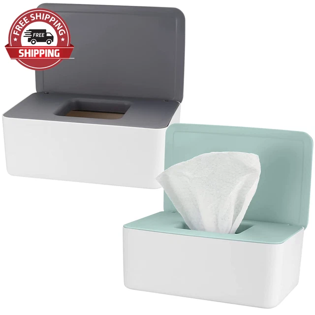 2 Pcs Wipes Dispenser, Baby Wipe Container, Wet Wipes Cases, Refillable Wipe Hol