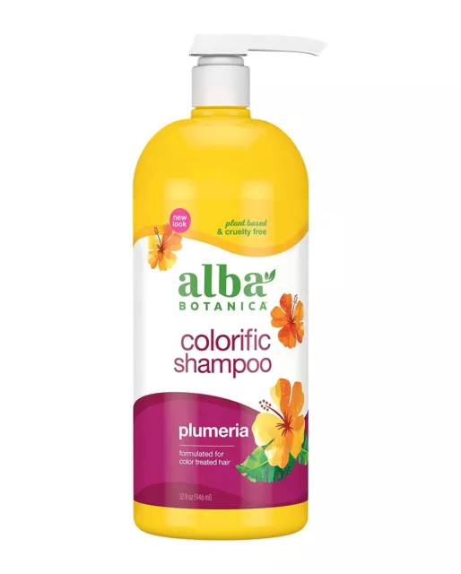 Alba Botanica Colorific Shampoo, Plumeria, 32 Oz