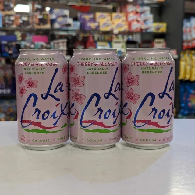 LaCroix Cherry Blossom Sparkling Water 355ml x 3 Cans USA Import