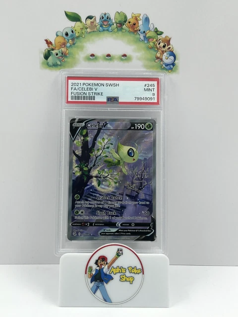 Celebi V - 245/264 - PSA 9 - Fusion Strike - Pokemon