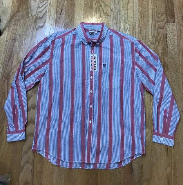 NWT Striped New Wave Hip Hop Grunge Hippie Camp XL Shirt VTG 80s 90s Rare