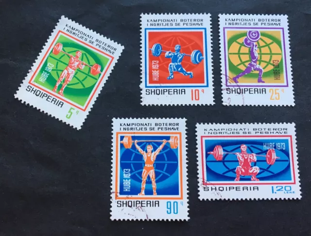 Albania Shqipëria 1971 - 4 cancelled stamps +1 faulty - Michel No. 1657-1660