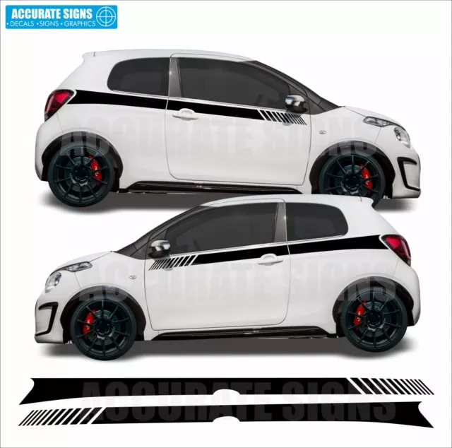 Side Stripes for Citroen C1 Stickers 108 Decals Vinyl Graphics